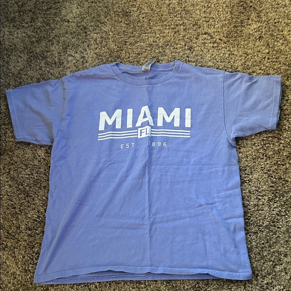 Gildan Light Blue Miami Graphic Tee